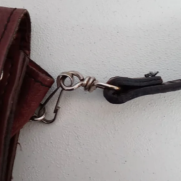 Vintage Passport/Document Leather Crossbody - Brown w/Brass Hardware